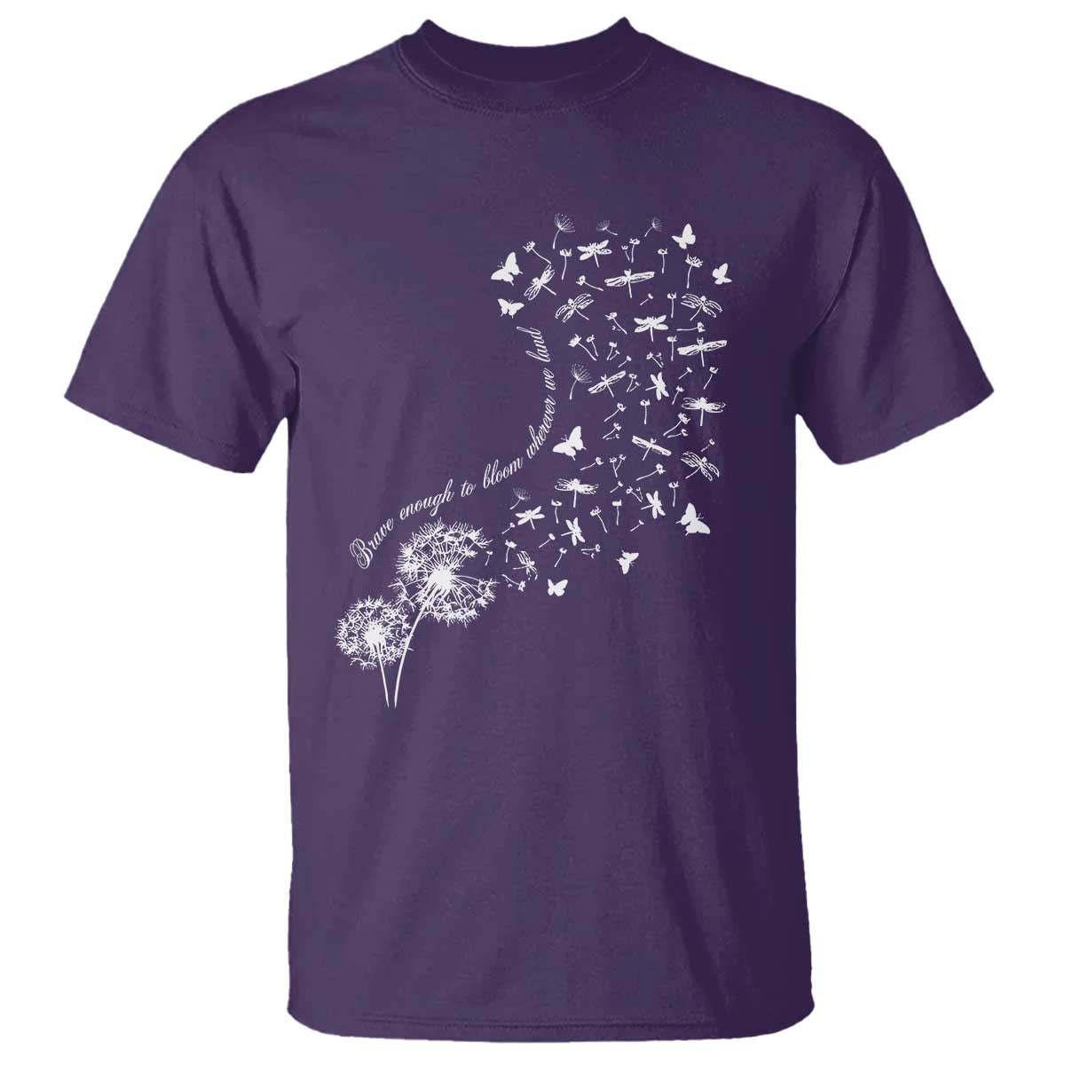 Military Child Month T Shirt Brave Enough To Bloom Wherever We Land Dandelion Flowers
