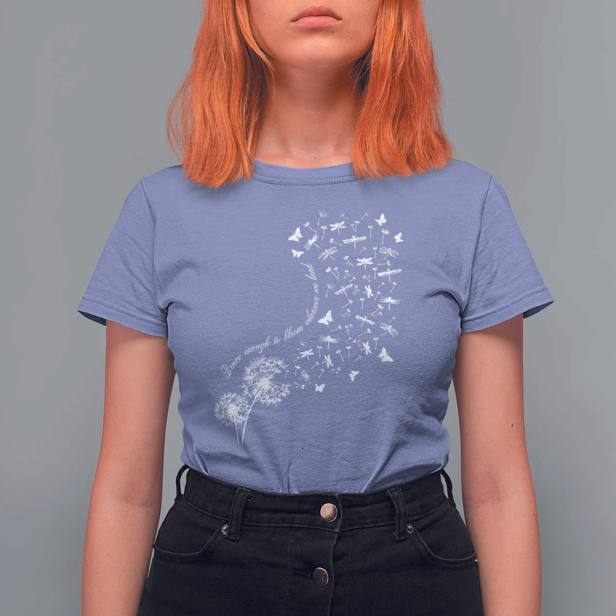 Military Child Month T Shirt For Women Brave Enough To Bloom Wherever We Land Dandelion Flowers