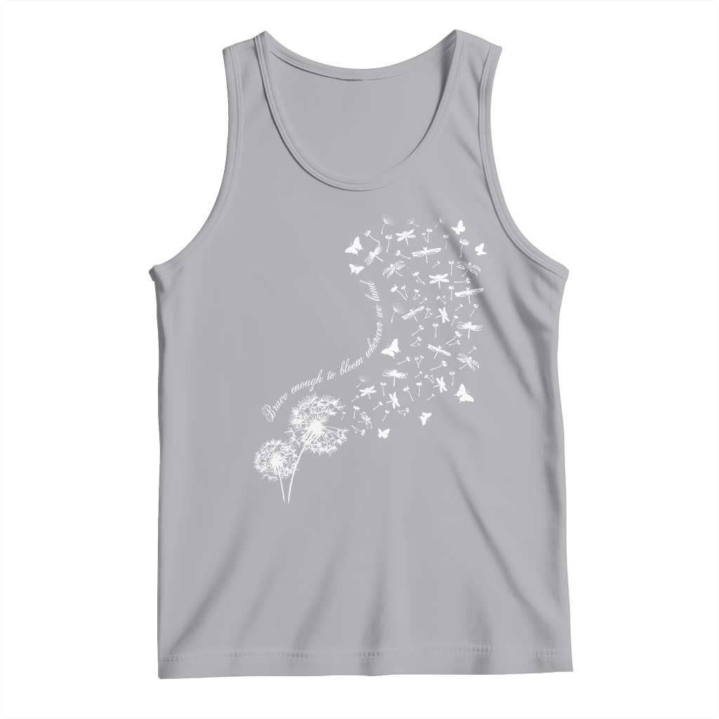 Military Child Month Tank Top Brave Enough To Bloom Wherever We Land Dandelion Flowers