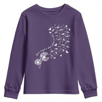Military Child Month Youth Sweatshirt Brave Enough To Bloom Wherever We Land Dandelion Flowers