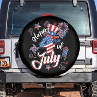 Funny Patriotic Independence Day Spare Tire Cover Happy 4th Of July American Firework