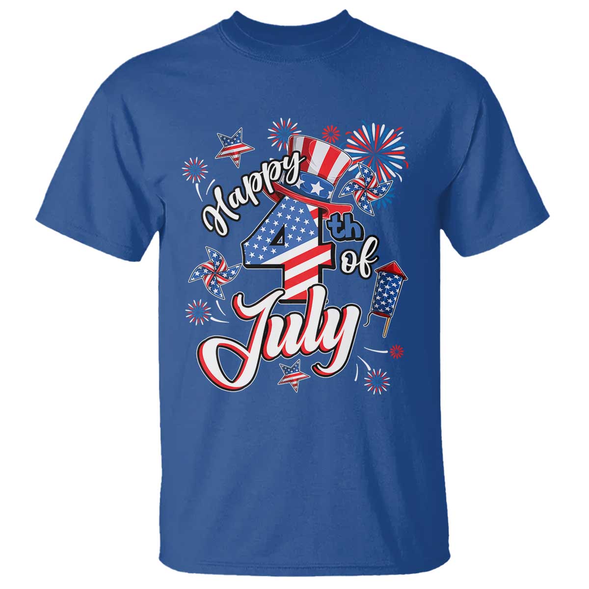 Funny Patriotic Independence Day T Shirt Happy 4th Of July American Firework - Wonder Print Shop