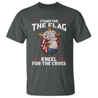 Christian Faith T Shirt 4th Of July Stand For The Flag Kneel For The Cross USA Flag - Wonder Print Shop