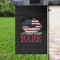 Funny 4th Of July Garden Flag American Babe Flag Vintage Lips