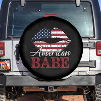 Funny 4th Of July Spare Tire Cover American Babe Flag Vintage Lips
