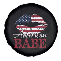 Funny 4th Of July Spare Tire Cover American Babe Flag Vintage Lips