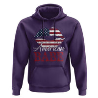 Funny 4th Of July Hoodie American Babe Flag Vintage Lips - Wonder Print Shop