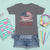Funny 4th Of July T Shirt For Kid American Babe Flag Vintage Lips - Wonder Print Shop