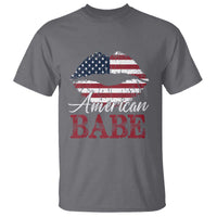 Funny 4th Of July T Shirt American Babe Flag Vintage Lips - Wonder Print Shop