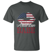 Funny 4th Of July T Shirt American Babe Flag Vintage Lips - Wonder Print Shop