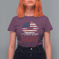 Funny 4th Of July T Shirt For Women American Babe Flag Vintage Lips - Wonder Print Shop