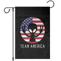 Funny 4th Of July Alien Garden Flag Team America USA Flag UFO