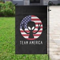 Funny 4th Of July Alien Garden Flag Team America USA Flag UFO