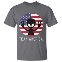 Funny 4th Of July Alien T Shirt Team America USA Flag UFO - Wonder Print Shop