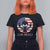 Funny 4th Of July Alien T Shirt For Women Team America USA Flag UFO - Wonder Print Shop