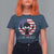 Funny 4th Of July Alien T Shirt For Women Team America USA Flag UFO - Wonder Print Shop