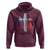 Patriotic Christian Hoodie Faith Family Freedom Vintage USA Flag Cross 4th Of July - Wonder Print Shop
