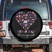 Funny Independence Day Spare Tire Cover 4th Of July Therapist Big Heart