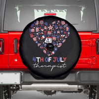 Funny Independence Day Spare Tire Cover 4th Of July Therapist Big Heart