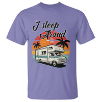 Funny Sarcastic Camping T Shirt I Sleep Around Camper Van - Wonder Print Shop