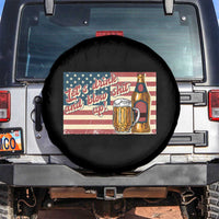 Funny 4th Of July Drinking Spare Tire Cover Let's Drink And Blow Shit Up Independence Day