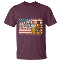 Funny 4th Of July Drinking T Shirt Let's Drink And Blow Shit Up Independence Day - Wonder Print Shop