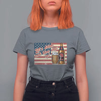 Funny 4th Of July Drinking T Shirt For Women Let's Drink And Blow Shit Up Independence Day - Wonder Print Shop