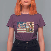 Funny 4th Of July Drinking T Shirt For Women Let's Drink And Blow Shit Up Independence Day - Wonder Print Shop