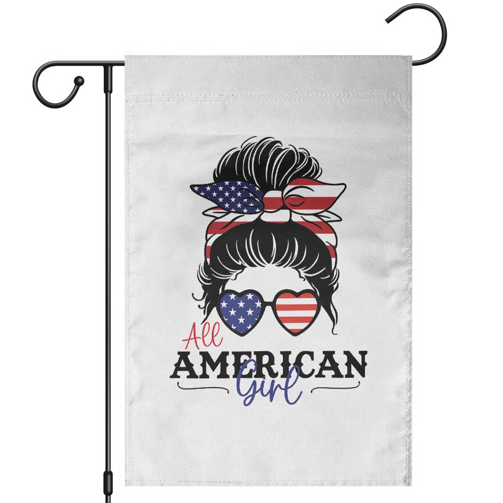 Fourth Of July Garden Flag All American Girl USA Flag Independence Day