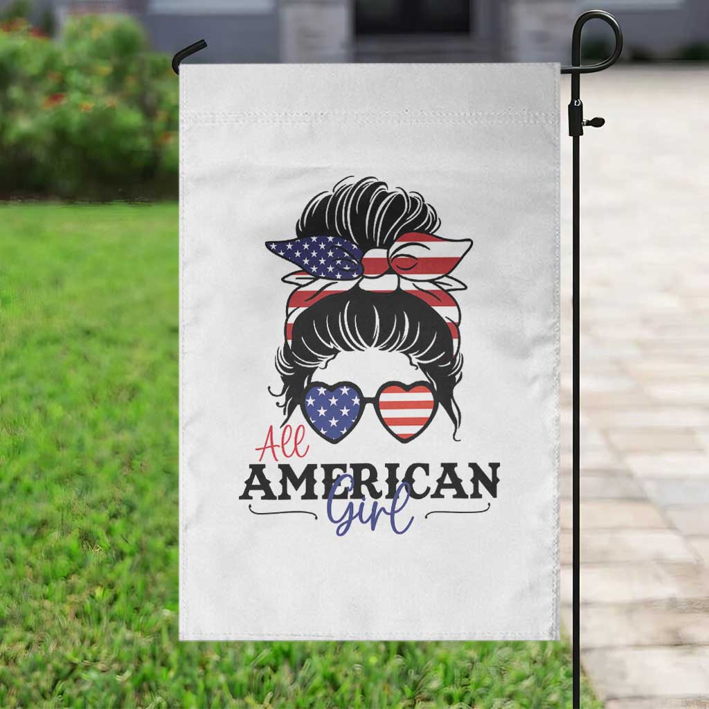 Fourth Of July Garden Flag All American Girl USA Flag Independence Day