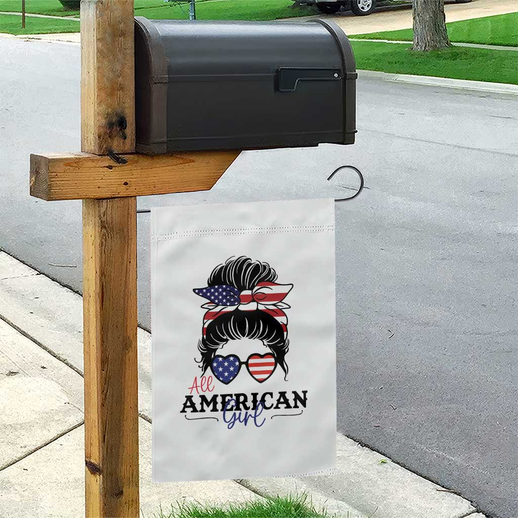 Fourth Of July Garden Flag All American Girl USA Flag Independence Day