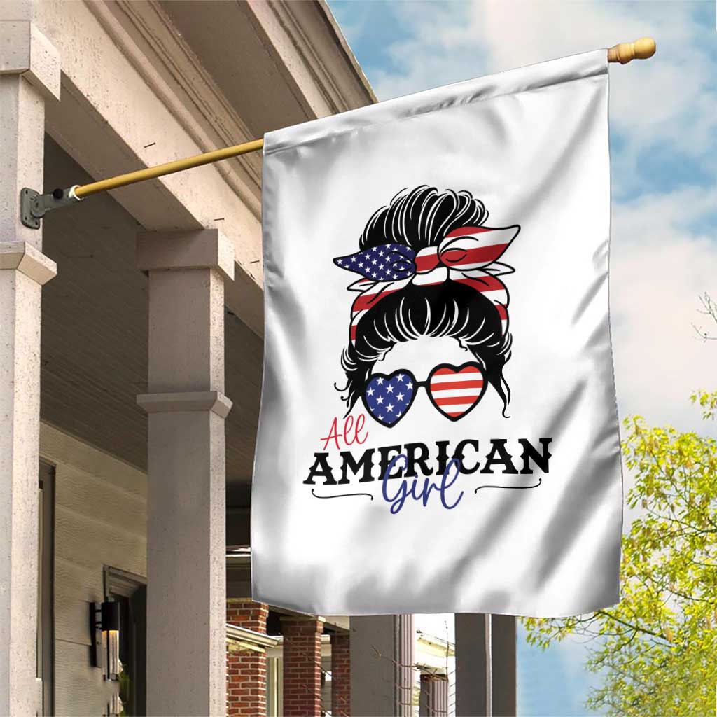Fourth Of July Garden Flag All American Girl USA Flag Independence Day