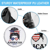Fourth Of July Spare Tire Cover All American Girl USA Flag Independence Day