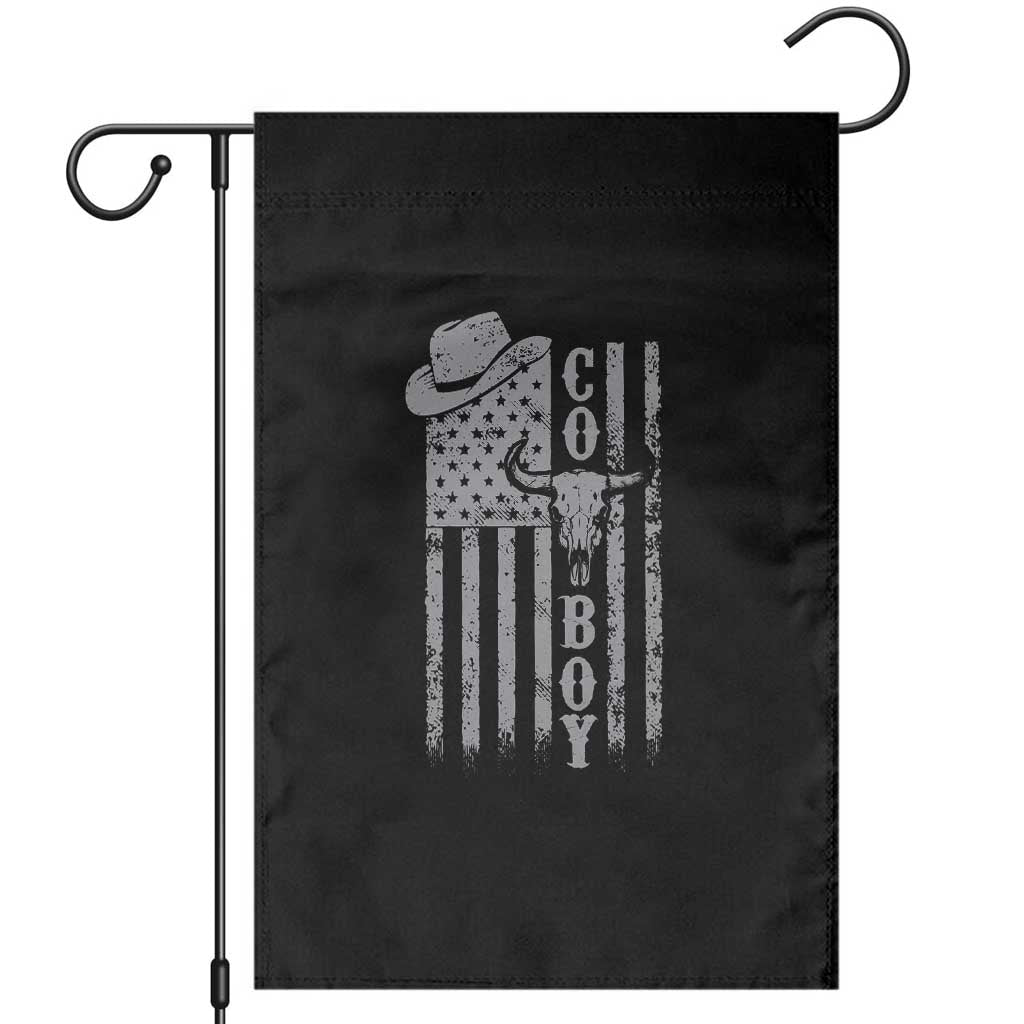 Fourth Of July Western Country Garden Flag Howdy American Flag Cowboy Texas Rodeo Cow Skull