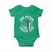 Funny One Nation Under God ESTD 1776 Baby Onesie 4th Of July Patriotic Christian - Wonder Print Shop