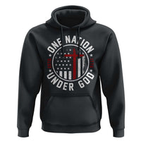 Funny One Nation Under God ESTD 1776 Hoodie 4th Of July Patriotic Christian - Wonder Print Shop