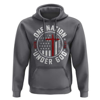 Funny One Nation Under God ESTD 1776 Hoodie 4th Of July Patriotic Christian - Wonder Print Shop