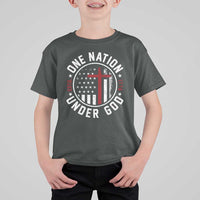 Funny One Nation Under God ESTD 1776 T Shirt For Kid 4th Of July Patriotic Christian - Wonder Print Shop