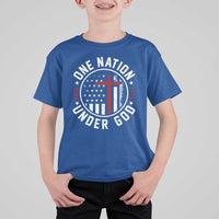 Funny One Nation Under God ESTD 1776 T Shirt For Kid 4th Of July Patriotic Christian - Wonder Print Shop