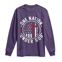 Funny One Nation Under God ESTD 1776 Long Sleeve Shirt 4th Of July Patriotic Christian - Wonder Print Shop