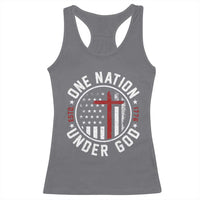 Funny One Nation Under God ESTD 1776 Racerback Tank Top 4th Of July Patriotic Christian - Wonder Print Shop