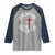 Funny One Nation Under God ESTD 1776 Raglan Shirt 4th Of July Patriotic Christian - Wonder Print Shop