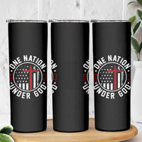 Funny One Nation Under God ESTD 1776 Skinny Tumbler 4th Of July Patriotic Christian - Wonder Print Shop