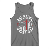 Funny One Nation Under God ESTD 1776 Tank Top 4th Of July Patriotic Christian - Wonder Print Shop