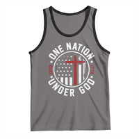 Funny One Nation Under God ESTD 1776 Tank Top 4th Of July Patriotic Christian - Wonder Print Shop