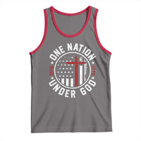 Funny One Nation Under God ESTD 1776 Tank Top 4th Of July Patriotic Christian - Wonder Print Shop