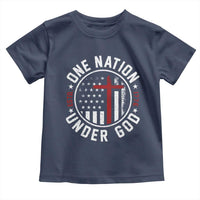 Funny One Nation Under God ESTD 1776 Toddler T Shirt 4th Of July Patriotic Christian - Wonder Print Shop