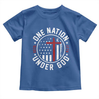 Funny One Nation Under God ESTD 1776 Toddler T Shirt 4th Of July Patriotic Christian - Wonder Print Shop