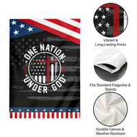 Funny One Nation Under God ESTD 1776 Garden Flag 4th Of July Patriotic Christian