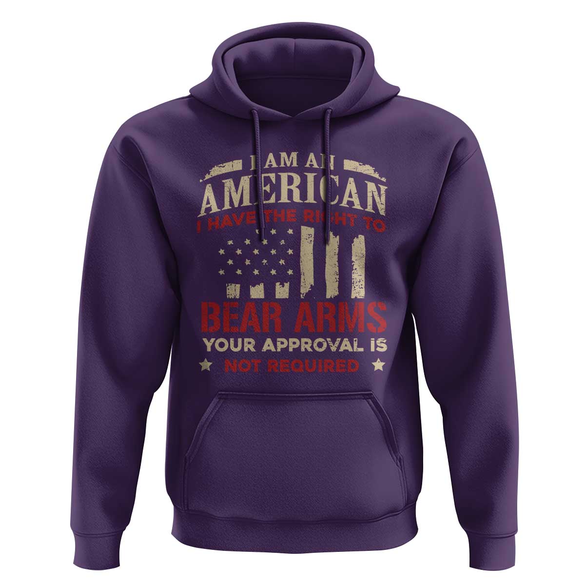 Funny I Am An American I Have The Right To Bear Arms Your Approval Is Not Required Hoodie Pro 2nd Amendment - Wonder Print Shop
